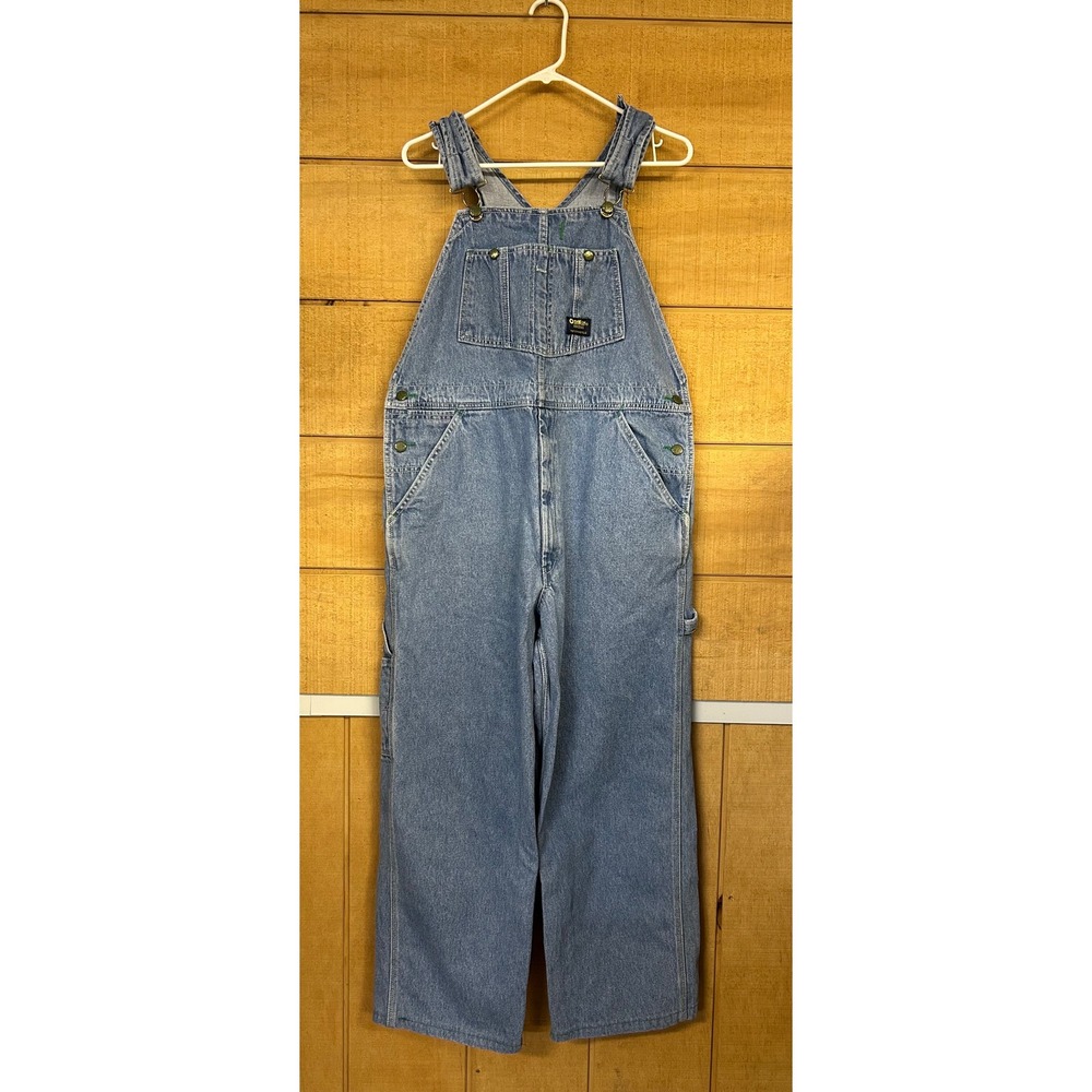 Vintage OshKosh Bgosh Vestbak Denim Overalls Mens 38x30 (27?)  Bibs Carpenter